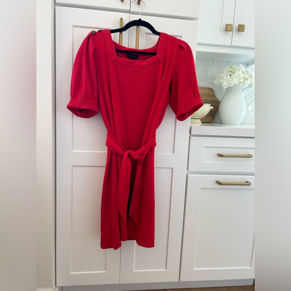 Current Air Los Angeles Belted Puff Sleeve Dress